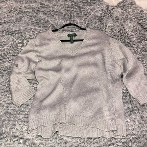 Ralph Lauren Metallic Silver Sweater